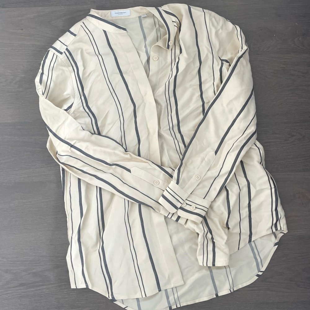 EQUIPMENT Femme Striped shirt, size L